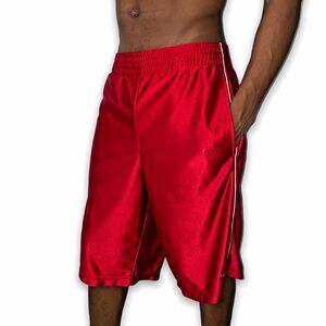C9 By Champion Vintage Rare Dazzle Basketball Shorts Shiny Silky Red